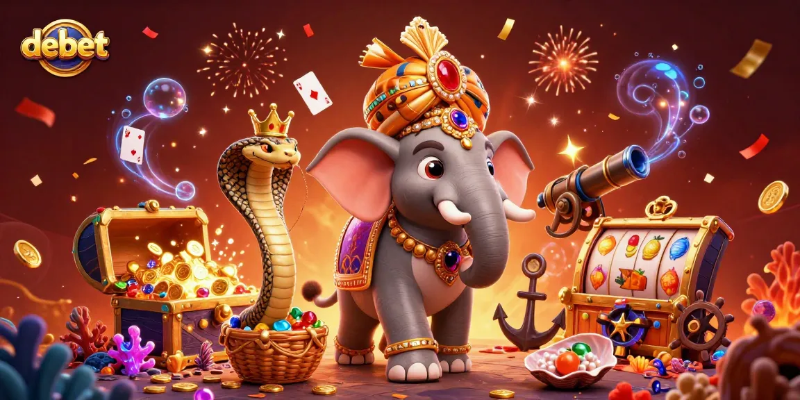 Experience the thrill of debet in this vibrant 3D casino illustration featuring rich gaming elements.