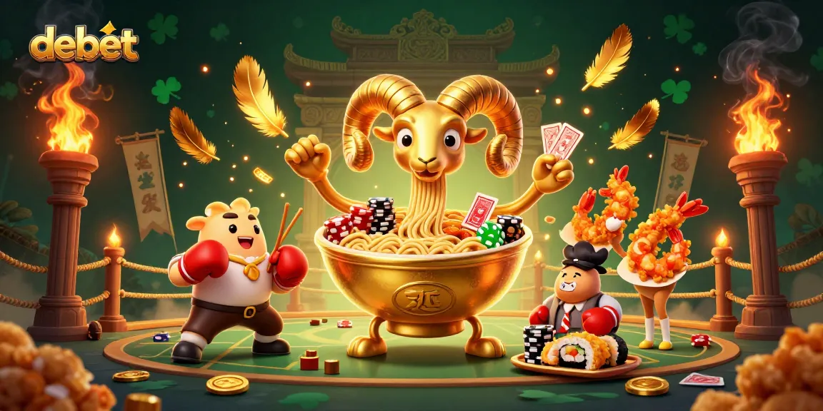 Engage in exciting debet gaming with a dynamic scene featuring playful 3D characters in a casino