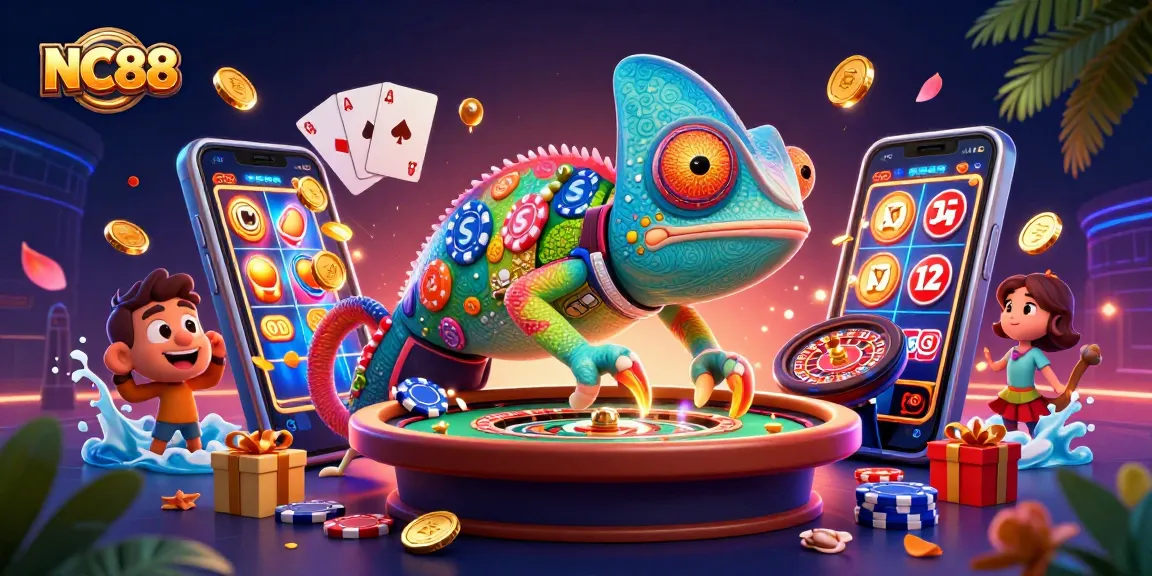 Experience the vibrant casino excitement at NC88 with colorful characters and dynamic gaming elements.