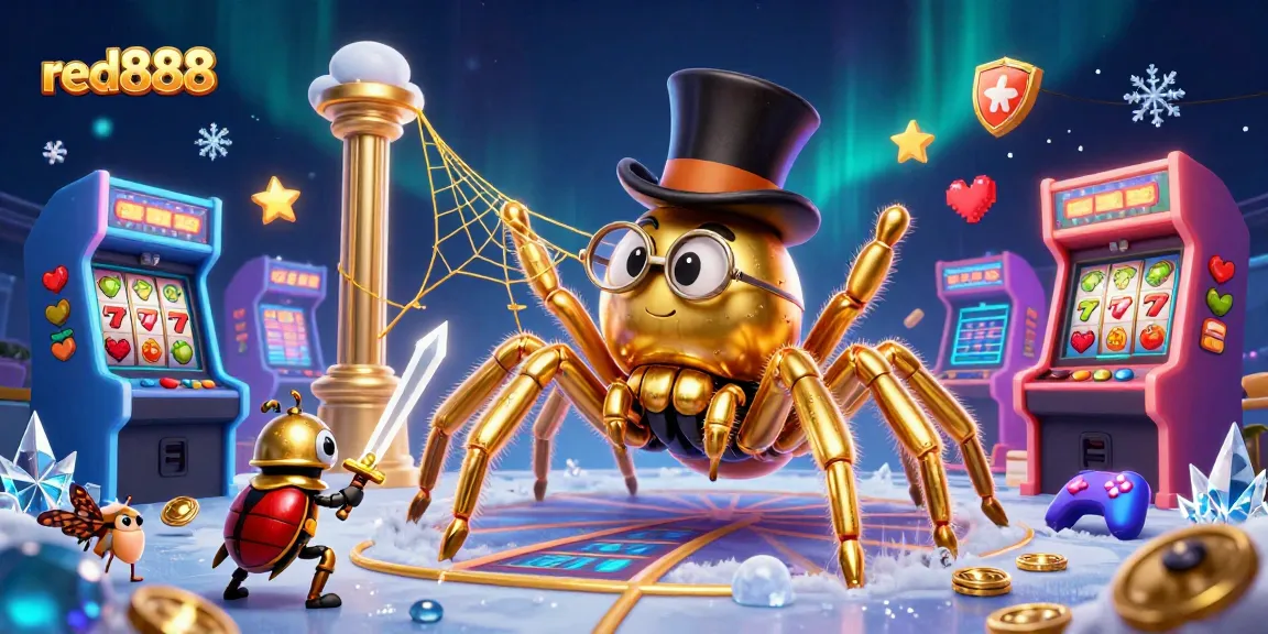 Engage with the vibrant red888 casino experience featuring a golden tarantula and beetle knight.