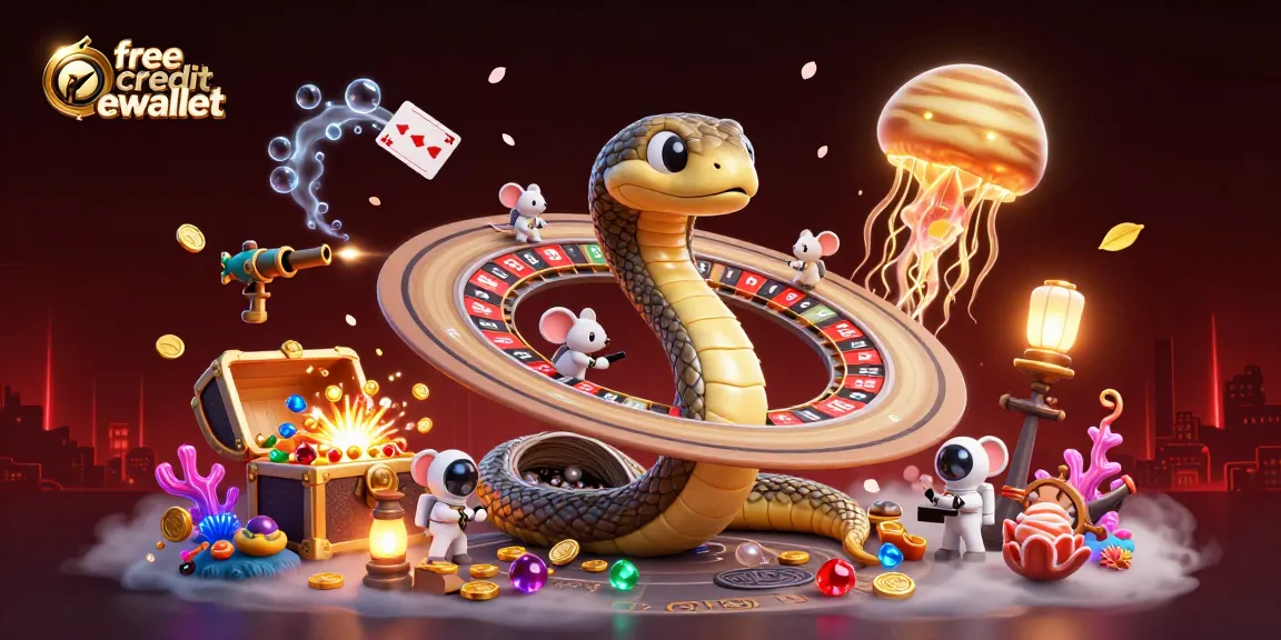 Engage in exciting gameplay with free credit ewallet as astronaut mice bet on a cosmic roulette wheel.