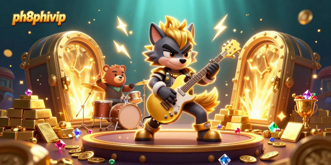 Experience thrilling wins with ph8phivip in this dynamic cartoon casino illustration filled with action.