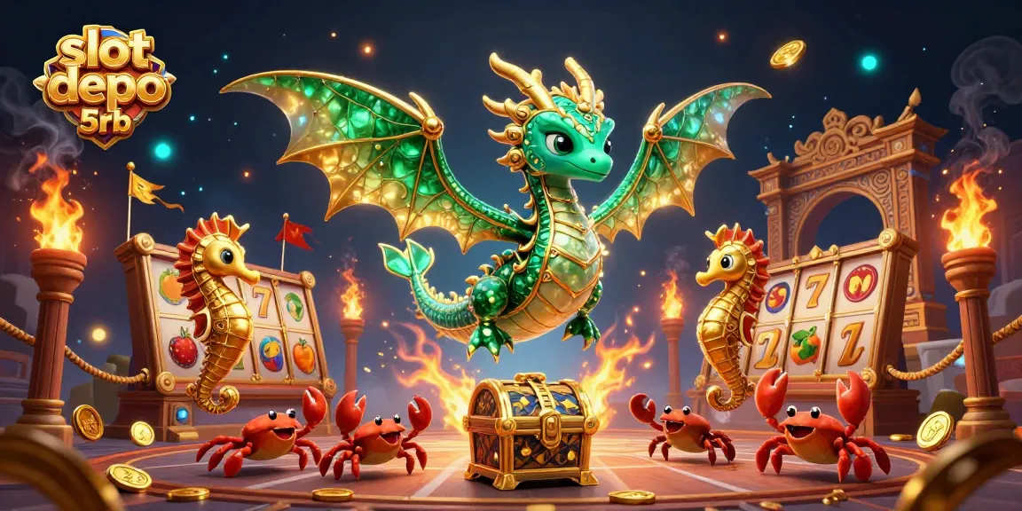 Experience thrilling gameplay at slot depo 5rb with vibrant casino elements and interactive characters.